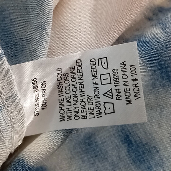 Ocean Drive  strapless sg cotton candy smock dress size S TD blue pink - Picture 7 of 8